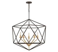 Lustre Lampe Suspendue Plafonnier Métal Bronze D 71,1 CM Lampe Salle à Manger