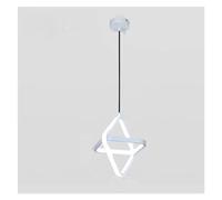 Lustre LED Moderne pour Salle à Manger, Cuisine, Salon, Chevet, Chambre, Couloir, plafonnier (Blanc Chaud, Blanc - carré A)
