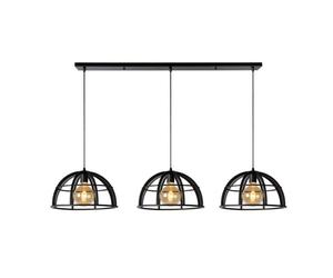 Lustre Lucide Dikra noir 3xE27 60W réglable H150cm