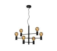 Lustre Lucide Leanne noir industriel métal 6xE27 var.