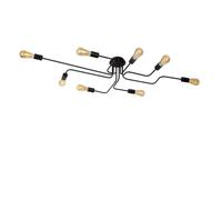 Lustre Lucide Lester 8 lumières E27 métal noir moderne