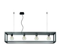 Lustre Lucide Oris métal gris/noir 4xE27 60W dimmable