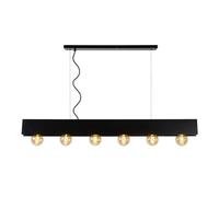 Lustre Lucide Surtus métal noir 6xE27 60W réglable