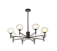Lustre, Lustre D'Intérieur, Plafonnier, Luminaire Réglable Pour Salle À Manger/Salon/Doré/6 S/Noir/8 S