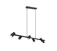 Lustre métal MARLEY noir Trio 6xGU10 dimmable Ø115cm