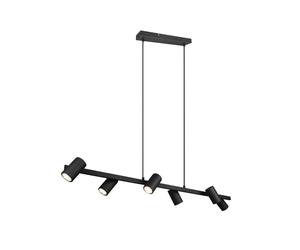 Lustre métal MARLEY noir Trio 6xGU10 dimmable Ø115cm