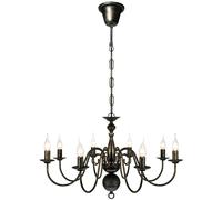 Lustre Métal Noir Antique 8 Ampoules E14 Suspension Plafonnier Lampe vidaXL