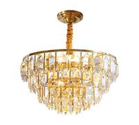 Lustre Minimaliste postmoderne Durable, lumière LED Ronde dorée, Lampe de Salon, Lampe de Chambre à Coucher, Lustre Φ50cm, Abat-Jour de Lustre