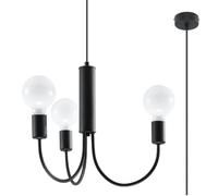 Lustre MINIMO 3 lumières noir métal E27 Pure Lume PU.0856