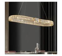 Lustre Moderne de Luxe en Cristal et LED pour la Maison, Villa, Salon et Salle à Manger : suspensions et luminaires d'intérieur (3 lumières, L80 cm, doré)