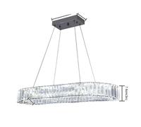 Lustre moderne en cristal, ampoules LED incluses, éclairage polyvalent pour plusieurs pièces, 70cm x 25cm x 7 6cm