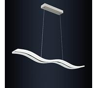 Lustre moderne en forme de vague à LED - Lustre moderne simple en acrylique - Lampe suspendue linéaire réglable pour table à manger, cuisine, îlot de bureau (taille : 98 x 11,5 cm, 38 W, couleur : bla