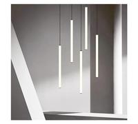 Lustre Moderne et Simple en Aluminium, Tube Long, céramique et Verre, éclairage d'ambiance pour Restaurant, Maison, Chambre, veilleuse (Couleur : lumière Blanche, Taille : 70 cm)