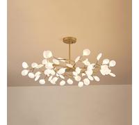 Lustre moderne Firefly Spoutnik, suspension dorée avec abat-jour en acrylique, hauteur réglable, luminaire suspendu en forme de branche d'arbre pour salon, salle à manger, chambre à coucher, 54 lumièr