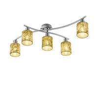 Lustre moderne GARDA argent/or 5xE14 Trio 75cm gradable