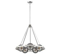 Lustre moderne nickel poli Harper 5xE14 Quintiesse