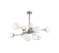 Lustre nickel 12 globes blancs Maytoni Erich MOD221