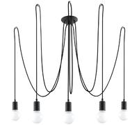 Lustre Nikolo 5 lumières noir E27 PureLume PU.0371
