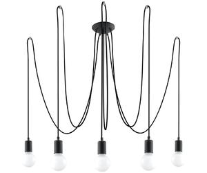 Lustre Nikolo 5 lumières noir E27 PureLume PU.0371