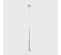 Lustre Nordique Blanc à Tête Unique De 5,5 Cm, Tube Long à LED, Minimaliste, Hauteur Réglable, Luminaire Suspendu pour îlot De Cuisine, Luminaire Créatif., Warm Light, 5.5 * 47CM