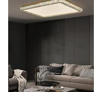 Lustre Ovale Moderne et Luxueux en Cristal doré, éclairage au-Dessus de la Table à Manger, Lampe Suspendue de Plafond pour appareils électroménagers, Tendance 2025 (lumière Chaude, L 120 x l