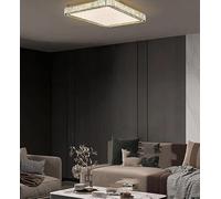 Lustre Ovale Moderne et Luxueux en Cristal doré, éclairage au-Dessus de la Table à Manger, Lampe Suspendue de Plafond pour appareils électroménagers, Tendance 2025 (intensité Variable, L50 x
