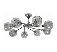 Lustre Ozzo 8 lumières E14 chrome verre clair Candellux