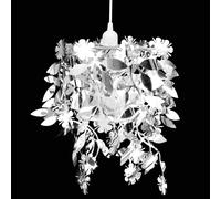 Lustre Paillettes Feuilles Argenté Plafonnier Lampe Plafond Éclairage vidaXL