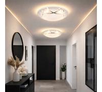 Lustre Plafonnier Lampe De Salon LED Lampadaire Blanc Chrome D 25 Cm 2X