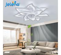 Lustre plafonnier LED avec ventilateur - 92 W - Style moderne - Avec application et télécommande