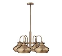 Lustre Plafonnier Suspension Caramel D 71,1cm 4 à Flammes Lampe Salle à Manger