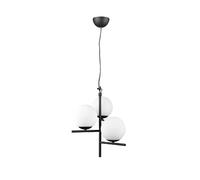 Lustre PURE noir Trio 3xE14 dimmable verre/métal Ø40