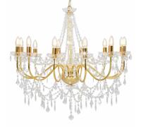 Lustre réglable à perles E14 Métal et acrylique lustre moderne salon en vidaXL v