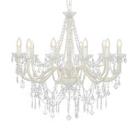 Lustre réglable à perles E14 Métal et acrylique lustre moderne salon en vidaXL v
