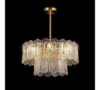 Lustre rétro, Nuages de Bon augure sculptés à la Main en Verre, Art Antique, Lampes et lanternes de Luxe pour Chambre à Coucher, Salon, Salle à Manger, 4 Couches 80 cm