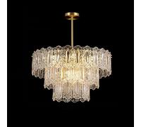 Lustre rétro, Nuages de Bon augure sculptés à la Main en Verre, Art Antique, Lampes et lanternes de Luxe pour Chambre à Coucher, Salon, Salle à Manger, 4 Couches 80 cm