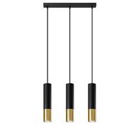 Lustre SPIREXEZ 3 lumières métal noir/or GU10 Pure Lume