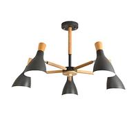 Lustre Sputnik de Style Industriel Moderne, Plafonnier Pour Salon, Salle À Manger, Cuisine, Chambre À Coucher, Style Charmant Ou Noir, 5 Têtes/Gris Sidéral/5 Têtes