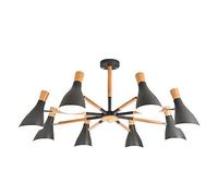 Lustre Sputnik de Style Industriel Moderne, Plafonnier Pour Salon, Salle À Manger, Cuisine, Chambre À Coucher, Style Charmant Ou Noir, 5 Têtes/Gris Sidéral/8 Têtes
