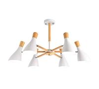 Lustre Sputnik de Style Industriel Moderne, Plafonnier Pour Salon, Salle À Manger, Cuisine, Chambre À Coucher, Style Charmant Ou Noir, 5 Têtes/Blanc/6 Têtes