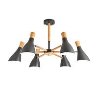Lustre Sputnik de Style Industriel Moderne, Plafonnier Pour Salon, Salle À Manger, Cuisine, Chambre À Coucher, Style Charmant Ou Noir, 5 Têtes/Gris Sidéral/6 Têtes