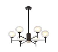 Lustre Sputnik Moderne, Luminaire Réglable Style Milieu Du Siècle Pour Salle À Manger Et Salon/Noir/6 S/Noir/6 S