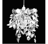 Lustre suspendu à paillettes - VIDAXL - 21,5x30 cm - Argenté - Design moderne - PVC et acier - Câble 1,2 m