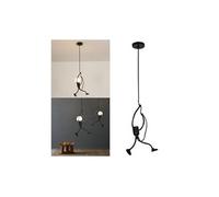 Lustre suspendu de charme moderne lampe créative personnes fer cintre élégant - multicolore
