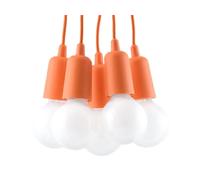 Lustre suspendu DIEGO 5 orange E27 IP20 Sollux Lighting