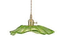 ＡＷＨＡＯ Lustre Suspendu en Forme de Fleur, Petit Lustre créatif et Moderne, Lampe Suspendue à LED, Lampe Suspendue en Verre en Forme de Fleur, pour comptoir, Vert