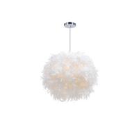 Lustre Suspension en Plume Blanche E27 pour Salons Chambres Enfants