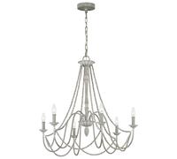 Lustre suspension lampe salle à manger acier bois gris 6 lampes salon