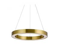 Lustre, Suspension LED, escalier en Or Rose avec éclairage de Cage d'escalier, Anneau Rond en Acier Inoxydable Suspendu pour Salon