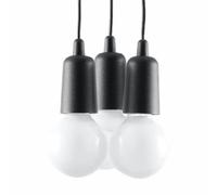 Lustre suspension Matero 3 lumières noir E27 Pure Lume